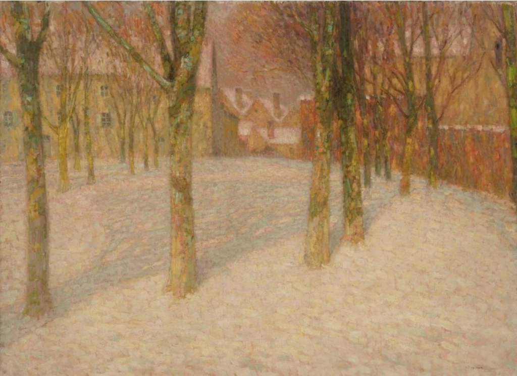 Henri Le Sidaner - 229, Sole sulla neve, Museo d'arte Sidaner, Santa Barbara